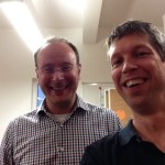 Lars Hüper (rechts) hat Spaß beim Agile Wednesday